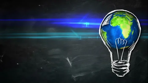 Earth Bulb Looping Animation Stock Footage 37658172