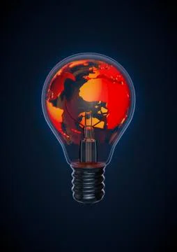 Earth bulb red Stock-Illustration