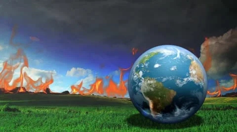 Earth Burn Stock Footage 22116067