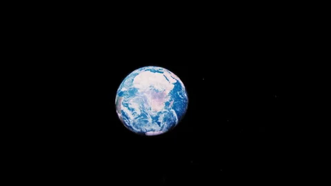 Earth Captured By A Moving Satellite Video stock 247004652