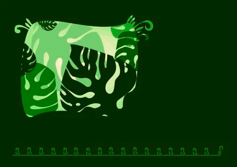 Earth card Leaf Stock Illustration