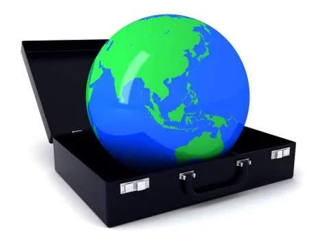 Earth in the case Illustrazione stock