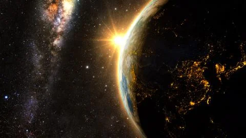 Earth china sunset Stock Illustration