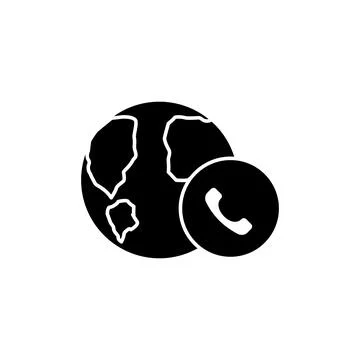 Earth circle call icon. Simple connection sign icons for ui and ux, website or Stock Illustration