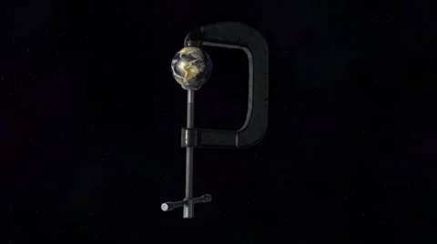 Earth in a Clamp Video stock 56571708