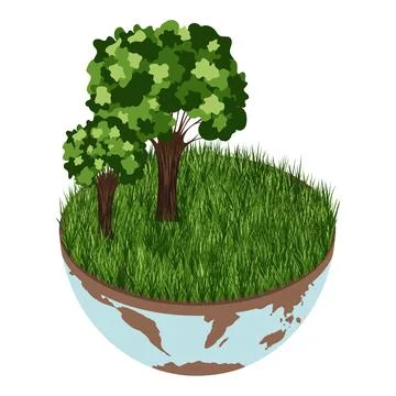 Earth climate change icon - vector isometric ecology illustration of an Stock Illustration