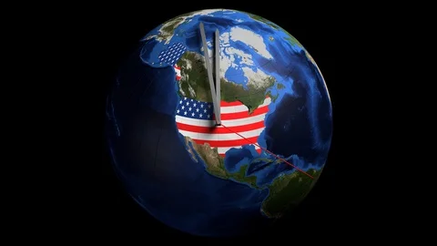 Earth clock doomsday usa 動画素材 124476994
