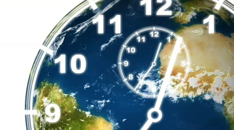 Earth Clock Time Stock Footage