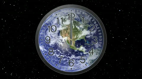 Earth Clock Time Lapse Stock Footage 313162