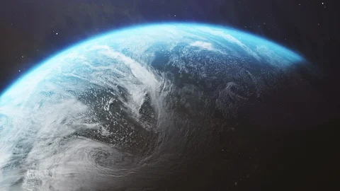 Earth with Cloud from space Stock Footage 105556083