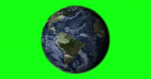 EARTH WITH CLOUDS. GREEN SCENE. Stock Footage 159409210