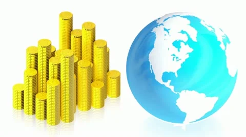 Earth coins Stock Footage 11480143