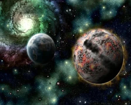Earth collision with planet Video stock 12165380