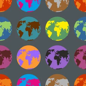 Earth coloured crazy pattern. Multi-Colored Continents. Background of atlases Stock Illustration