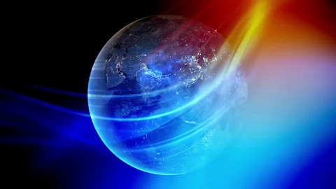 Earth communication, technology background Stock Footage 81523463