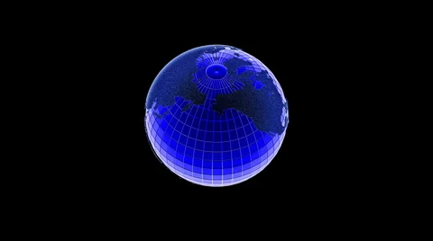 Earth Computer in blue  space Video stock 948229