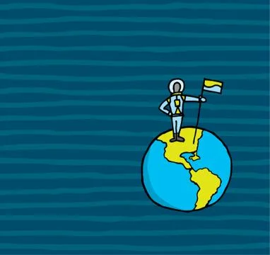 Earth conquered Stock Illustration