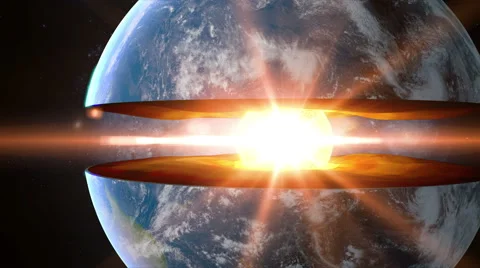 Earth core. inner structure with geological layers. Realistic 3d animation Video stock 64546592
