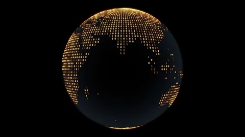 Earth Count Number Rotating Slowly 4K, Seamless Looping Video stock 72899600