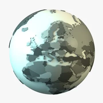 Earth with Countries 3D Model