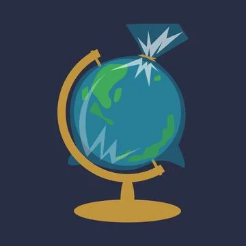 Earth Covered with Plastic Vector Illustration Stock Illustration