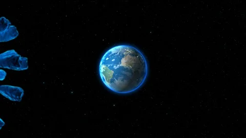 Earth covid19 動画素材 128647508