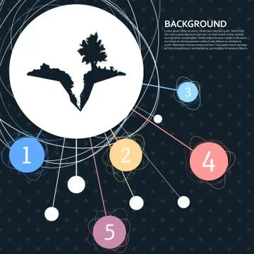 Earth crack, split in  icon with the background to the point and  infographic イラスト素材