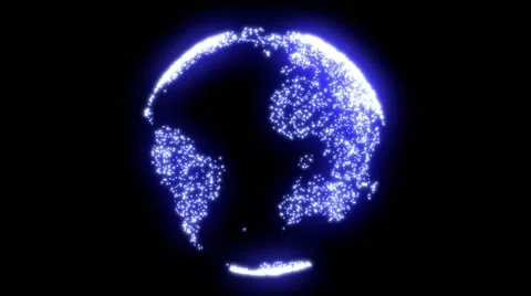 Earth created from stars Stock Footage 43073675