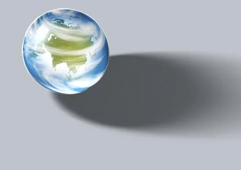 Earth in crystal marble Stock Illustration