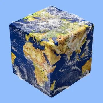 Earth cube Stock Illustration