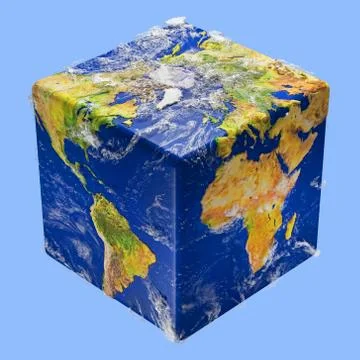 Earth cube Stock Illustration
