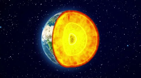 Earth Cut Away Video stock 24977598