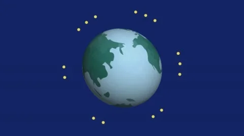 Earth dancing with dark blue background 4K final Stock Footage 66065027