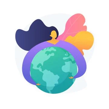 Earth Day abstract concept vector illustration. Stock Illustration