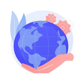 Earth Day abstract concept vector illustration. Stock Illustration