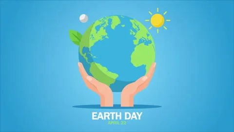 Earth day april 22 Vídeo Stock 341356706