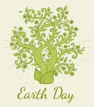 Earth Day background Stock Illustration