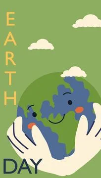 Earth day concept vector illustration. 22 april holiday greeting card Stock Illustration