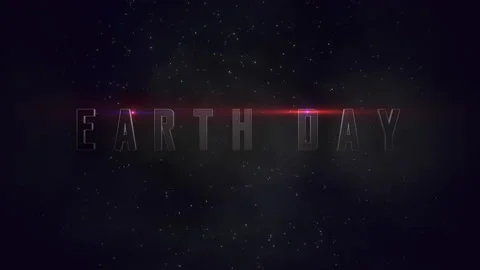 Earth Day with dark clouds and stars filed in galaxy Video stock 236175052