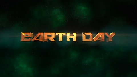 Earth Day with dark green dramatic sky in galaxy Stock Footage 232404843