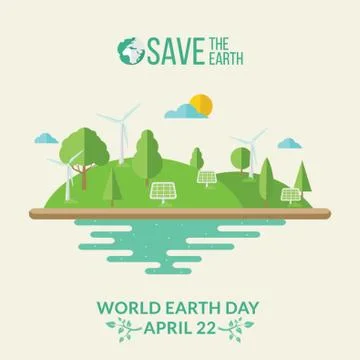 Earth day design Иллюстрация