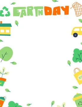 Earth day form, Vector illustration design. Lettering typography poster. Stock Illustration