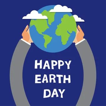 Earth Day, globe in the hands of Stock Illustration