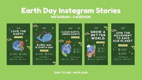 Earth Day Instagram Stories Stock After Effects