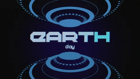 Earth Day with motion HUD elements and circles Stock Footage 232832823