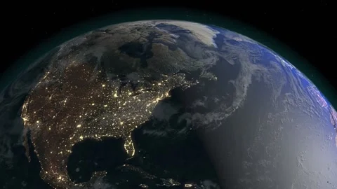 Earth Day to Night Stock Footage 134937198