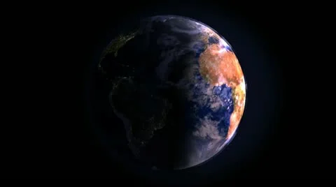 Earth: Day &amp; Night WAlpha Stock Footage 21170088