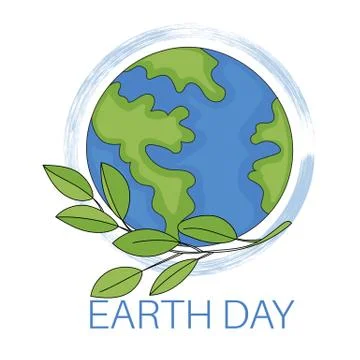 EARTH DAY Planet Ecological Problem Vector Illustration Set 스톡 일러스트