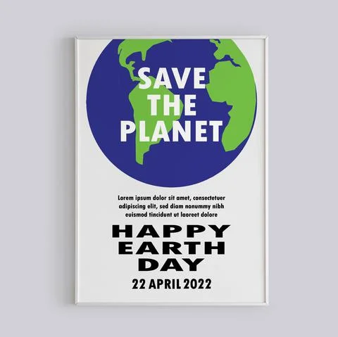 Earth day poster design vector design illustrator, simple earth day cover poster 스톡 일러스트