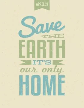 Earth day poster Stock Illustration